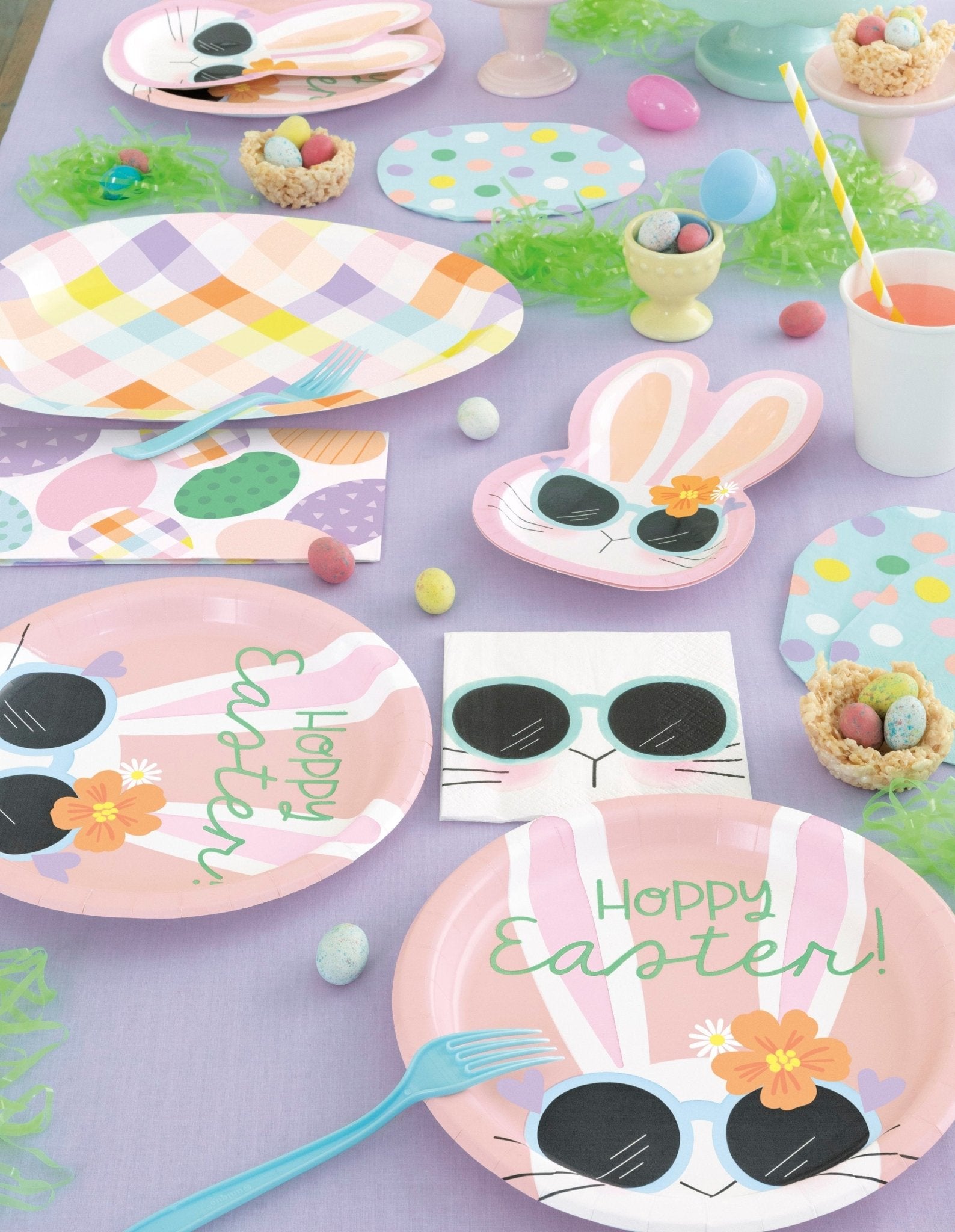 Bunny Paper Plates & Egg Napkins - Stesha Party