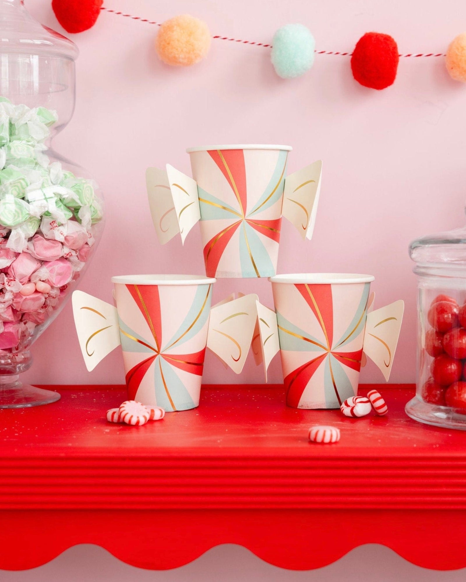Candy Cane Party Cups - Stesha Party