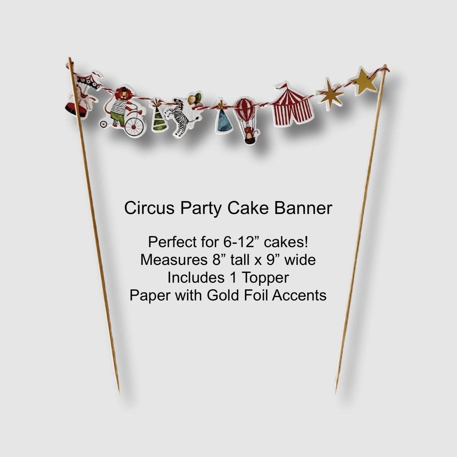 Carnival Cake Banner - Stesha Party