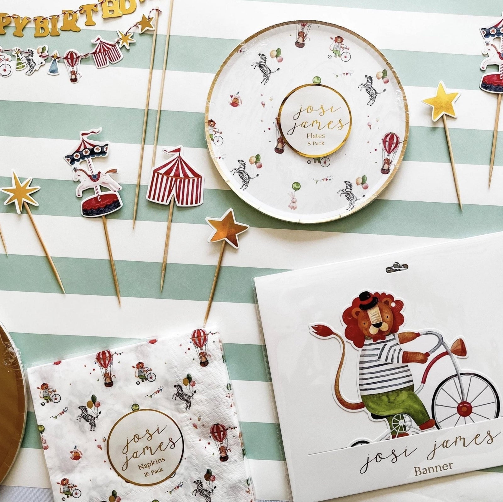 Carnival Cake Toppers 8ct - Stesha Party