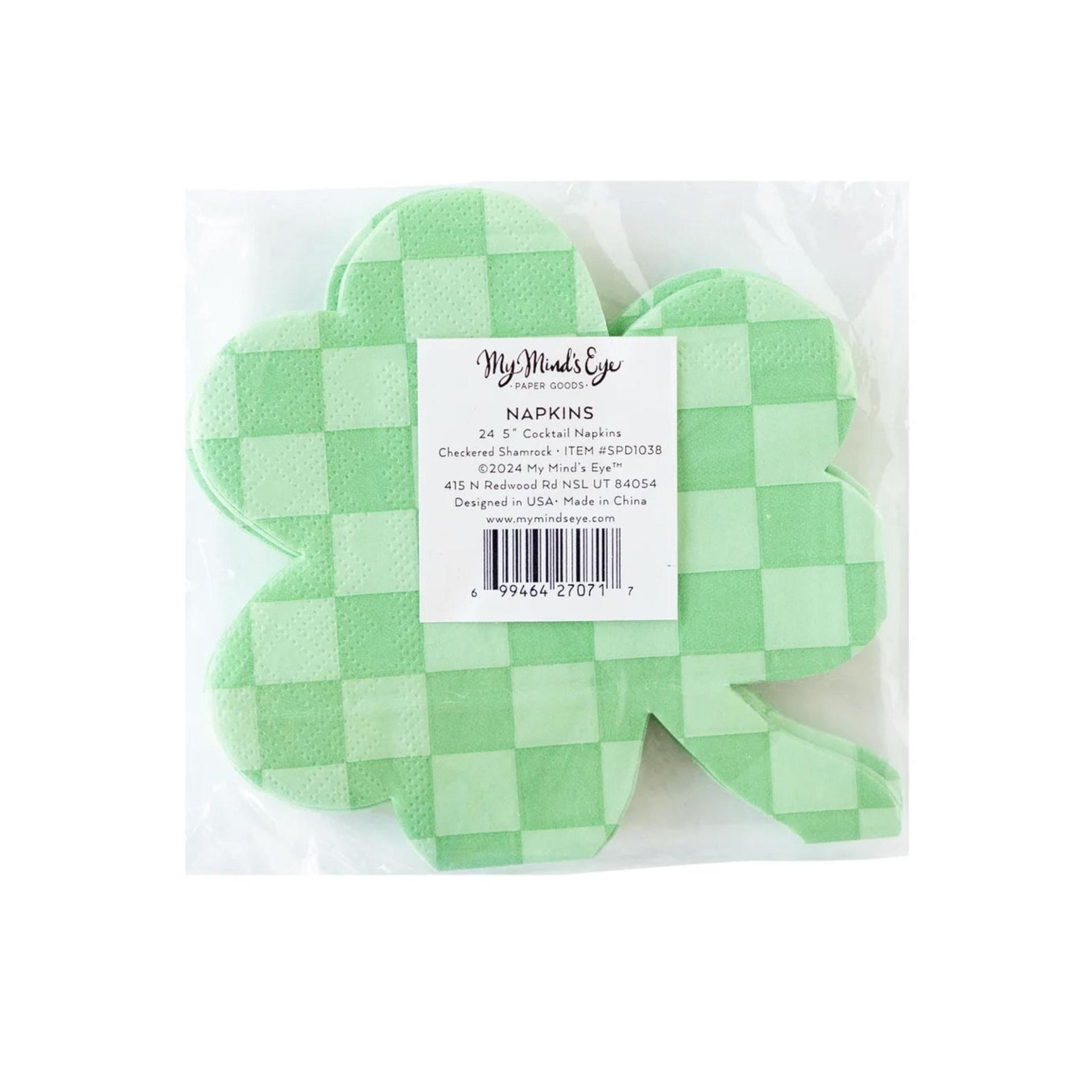 Checkered Clover Napkins - Stesha Party