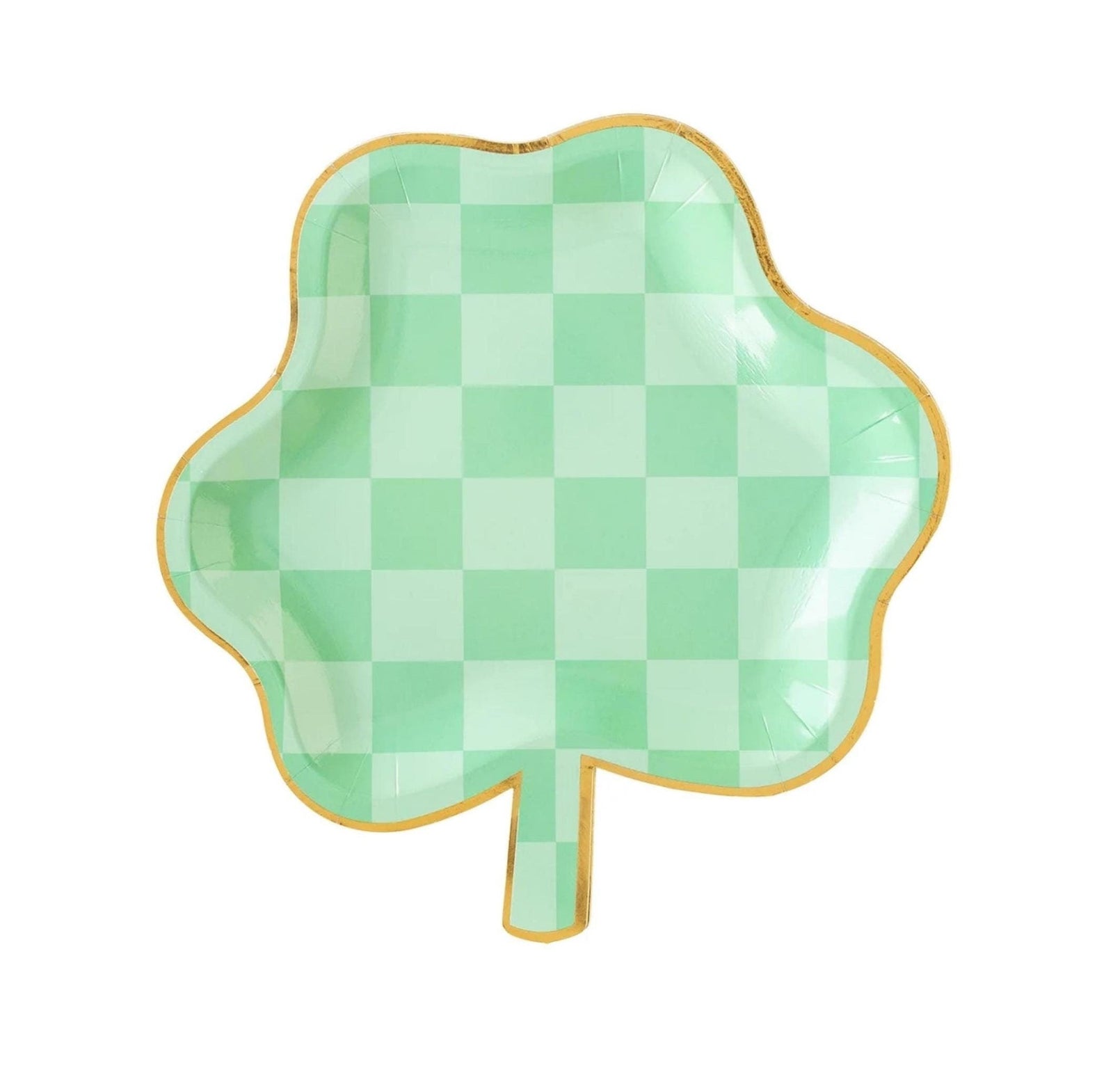 Checkered Clover Party Plates - Stesha Party