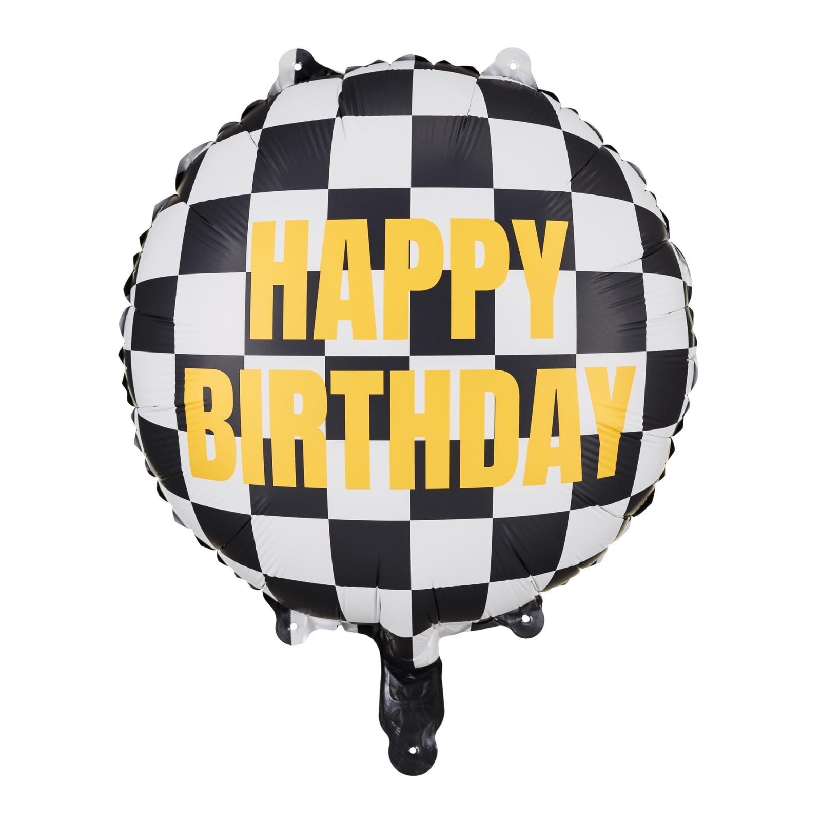 Checkered Flag Birthday Balloon - Stesha Party