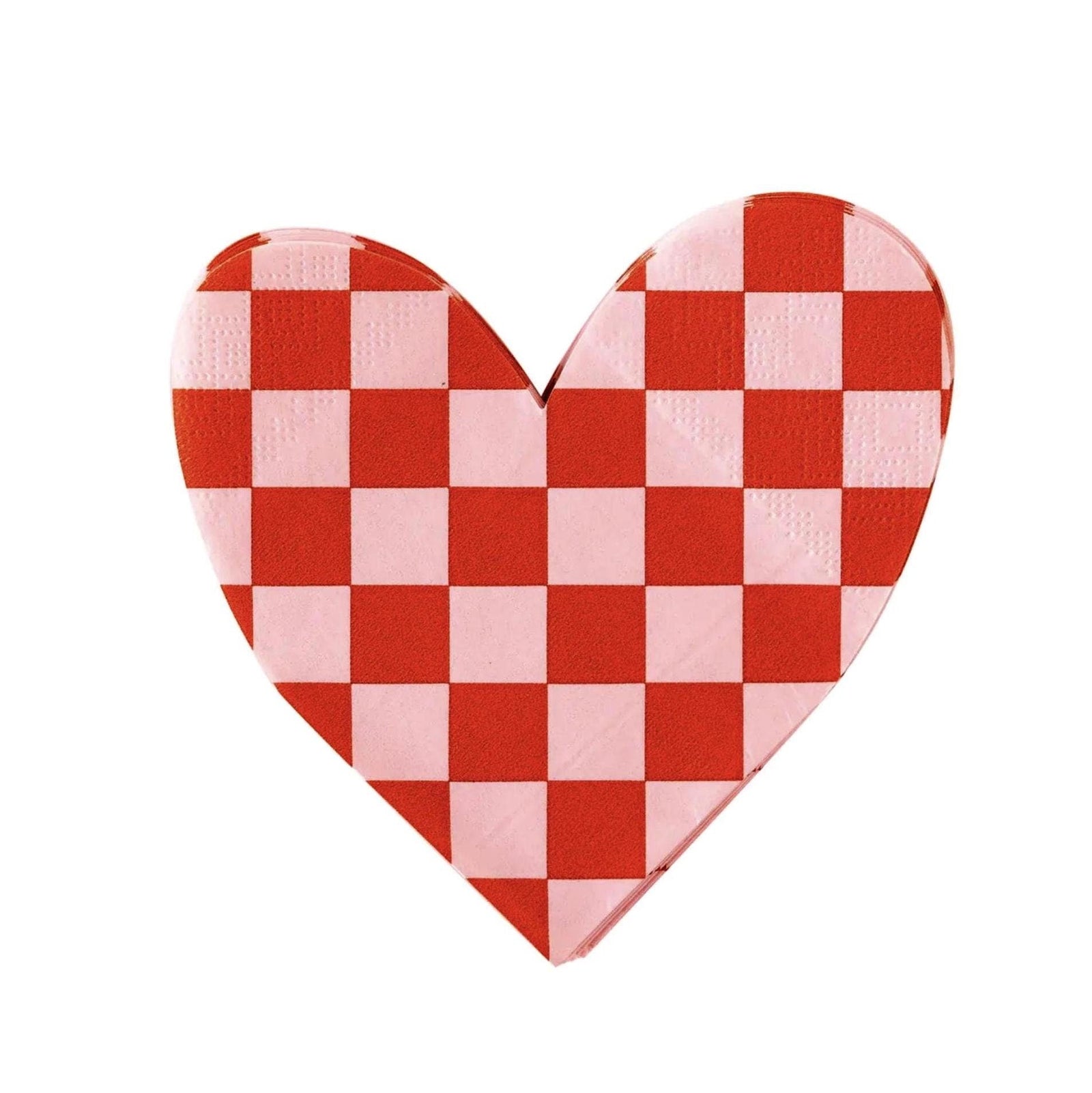 Checkered Heart Napkins - Stesha Party