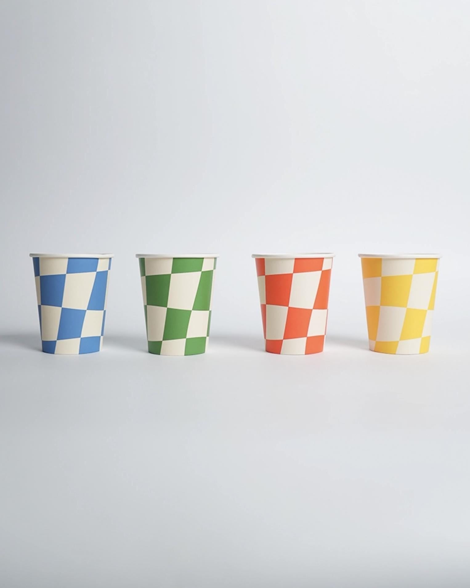 Checkered Party Cups - Stesha Party
