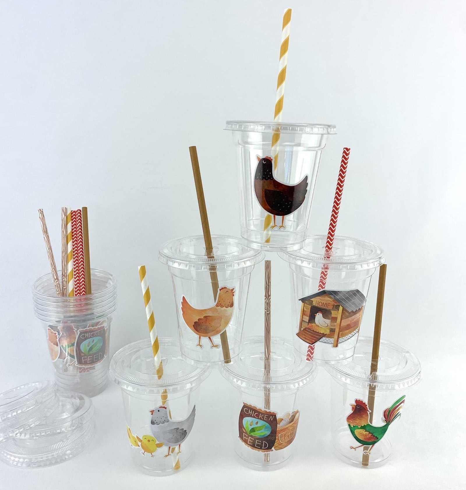 Chicken Coop Party Cups - Stesha Party