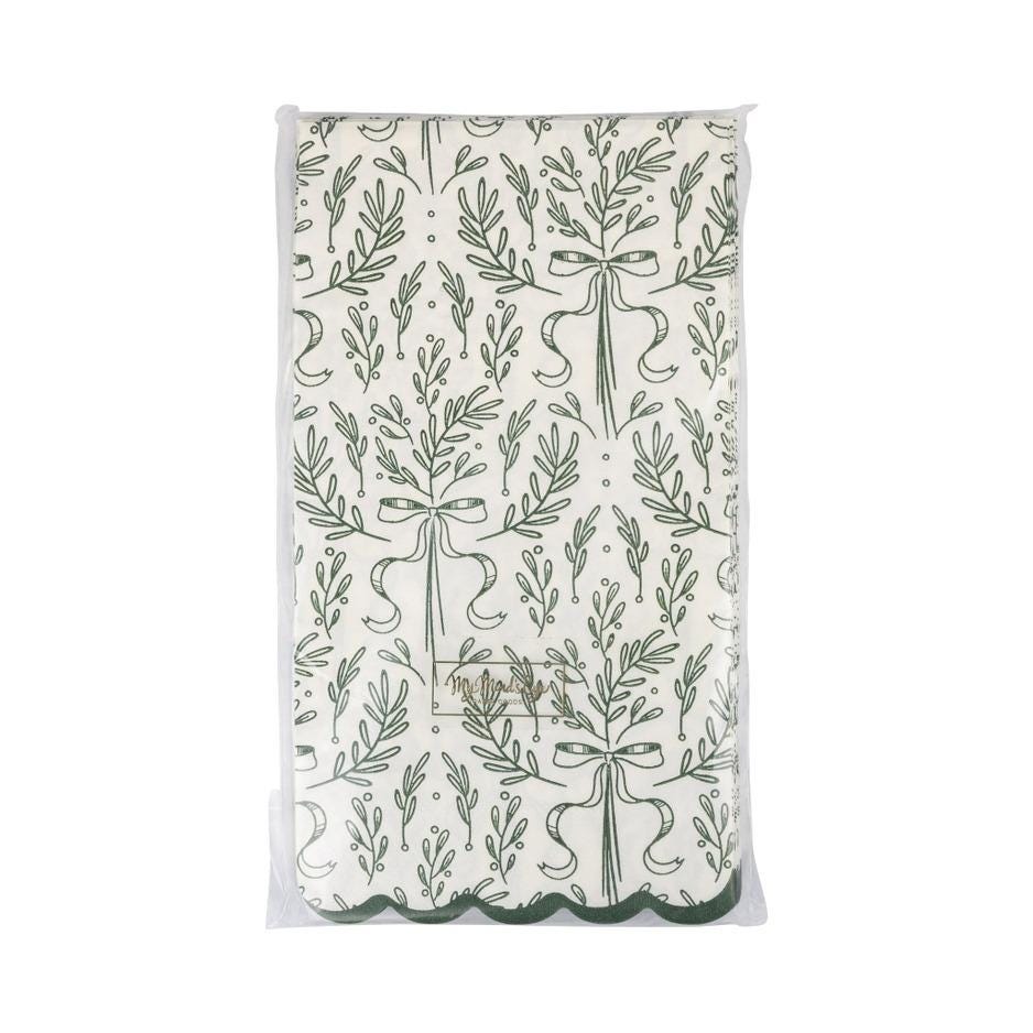 Christmas Greenery Dinner Napkins - Stesha Party