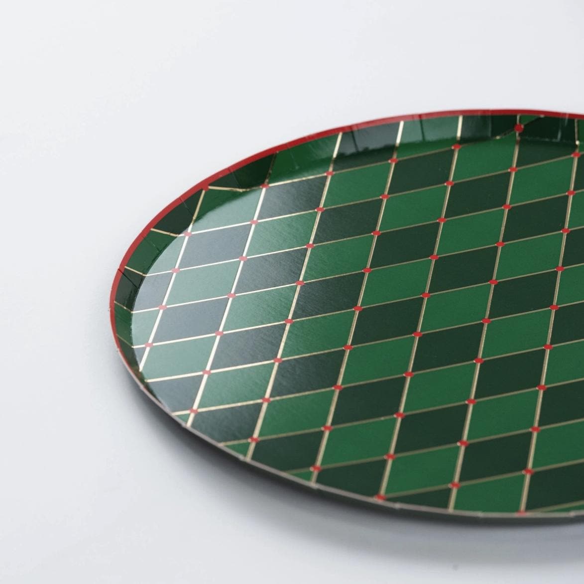 Christmas Harlequin Plates - Stesha Party