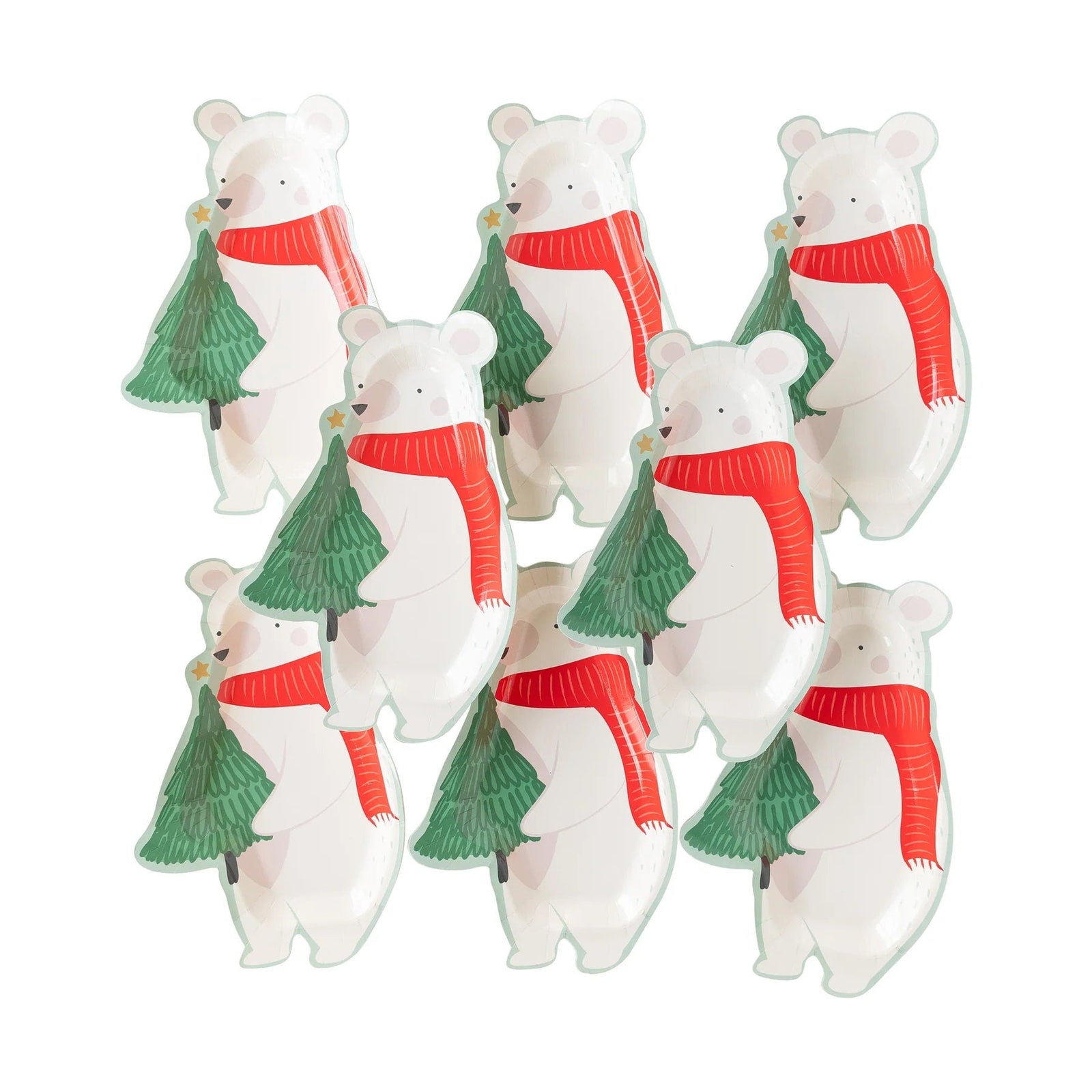 Christmas Polar Bear Plates - Stesha Party