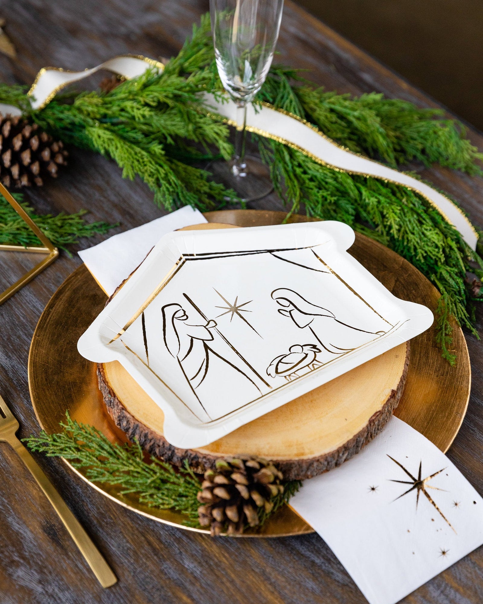 Christmas Star Napkins - Stesha Party