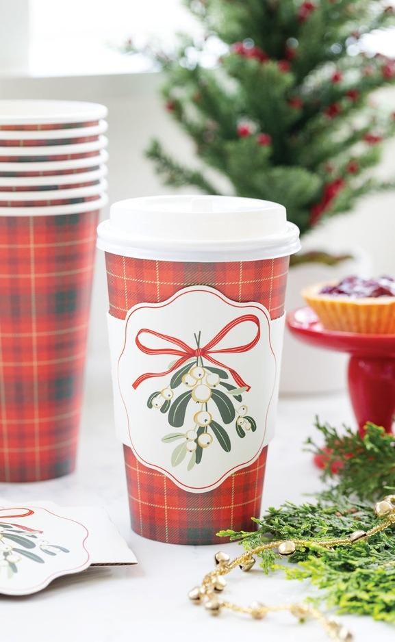 Christmas To Go Coffee Cups - Stesha Party