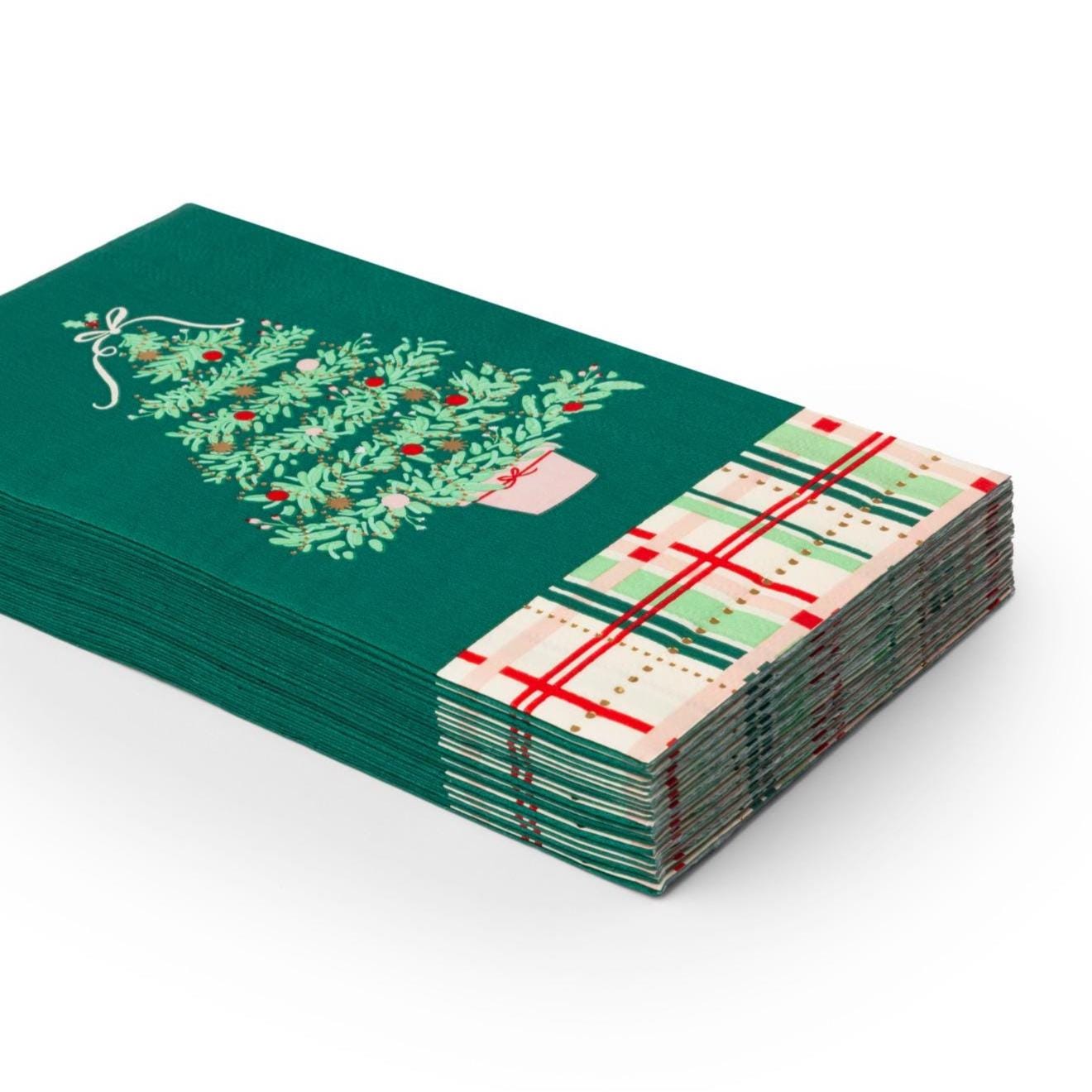 Christmas Tree Plaid Napkins 20ct - Stesha Party