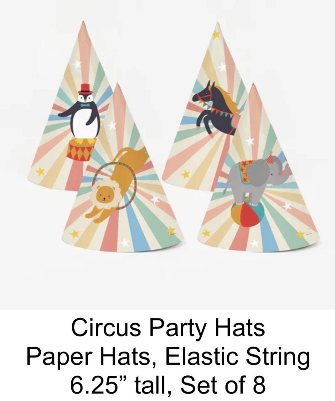 Circus Animal Hats 8ct - Stesha Party