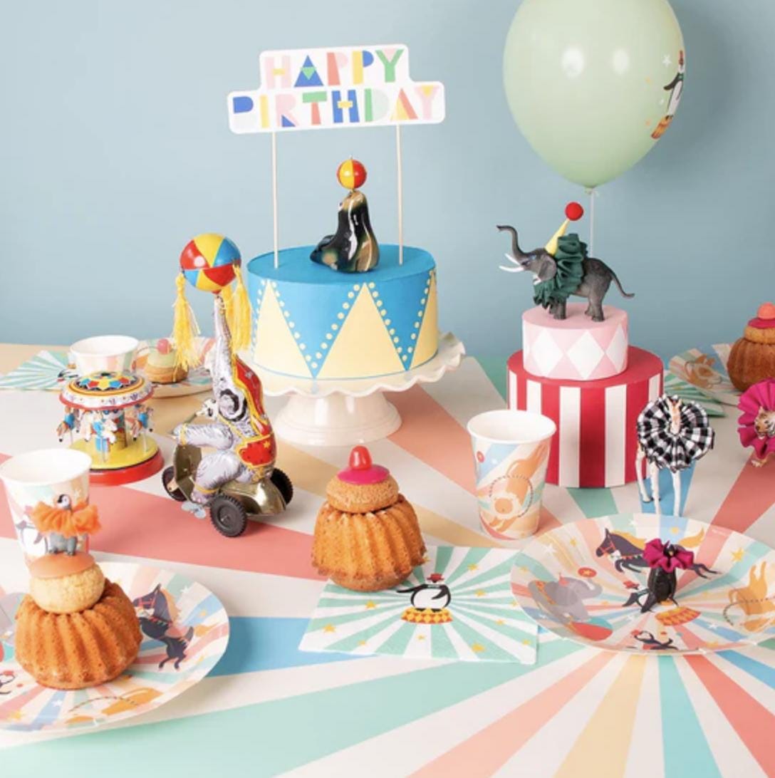 Circus Animal Party Balloons 5ct - Stesha Party