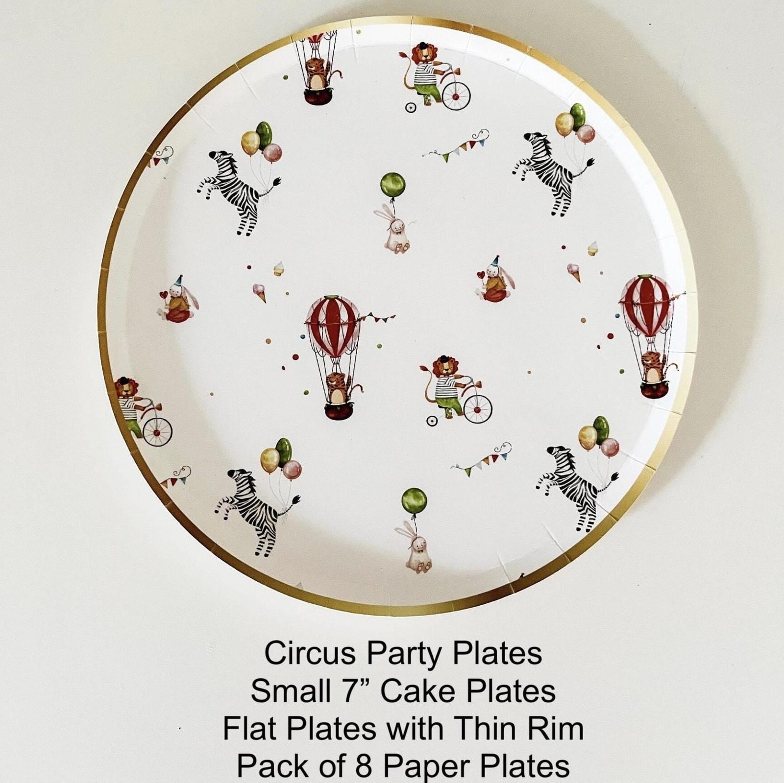 Circus Party Dessert Plates - Stesha Party