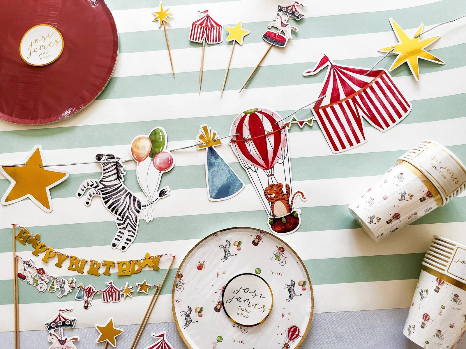 Circus Party Dessert Plates - Stesha Party