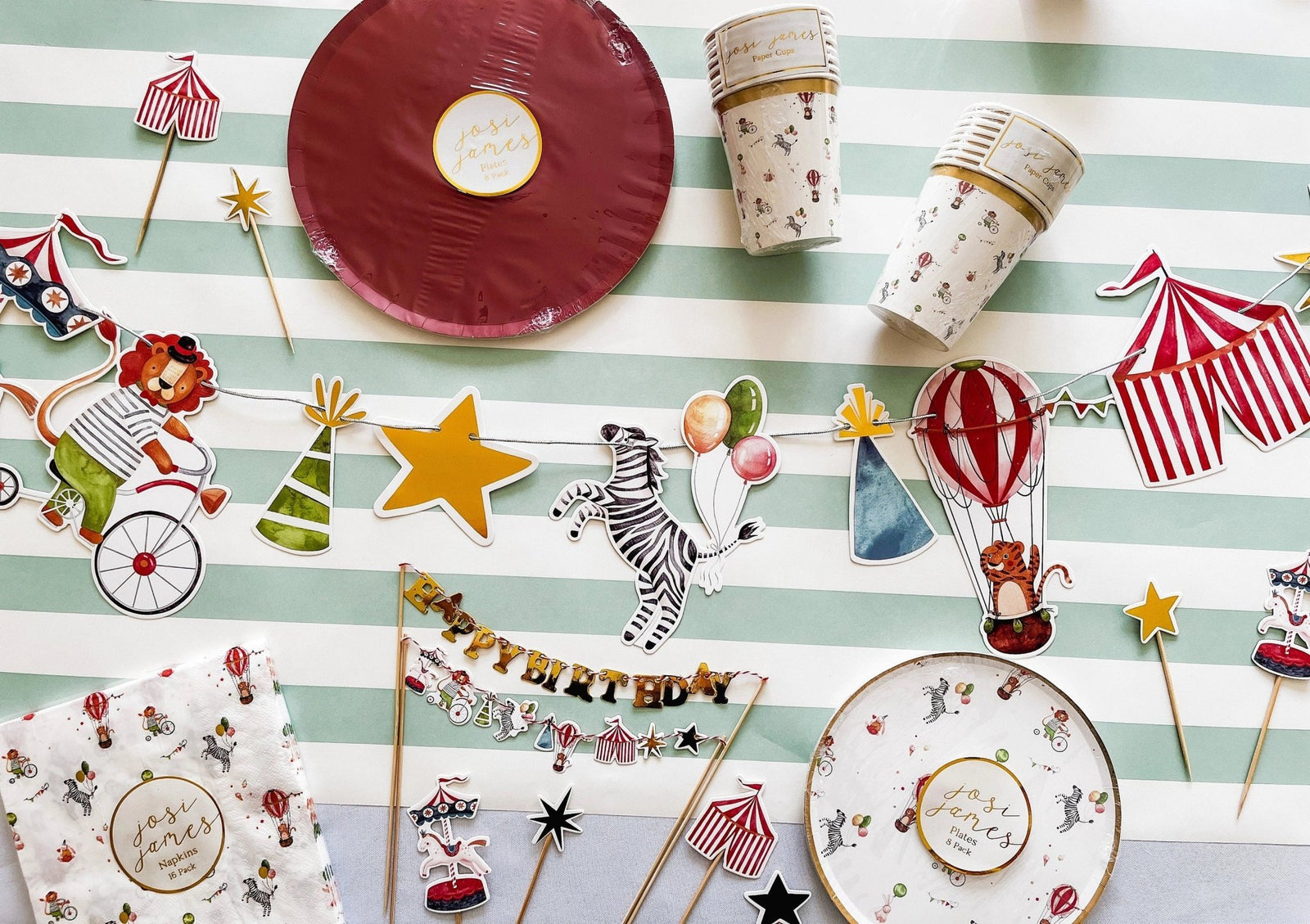 Circus Party Dessert Plates - Stesha Party