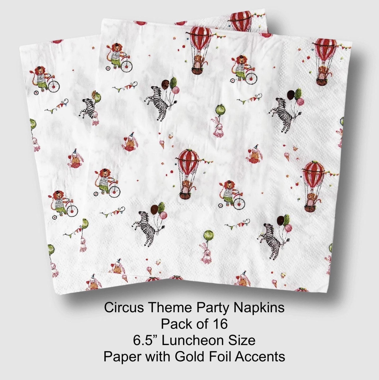 Circus Party Napkins - Stesha Party