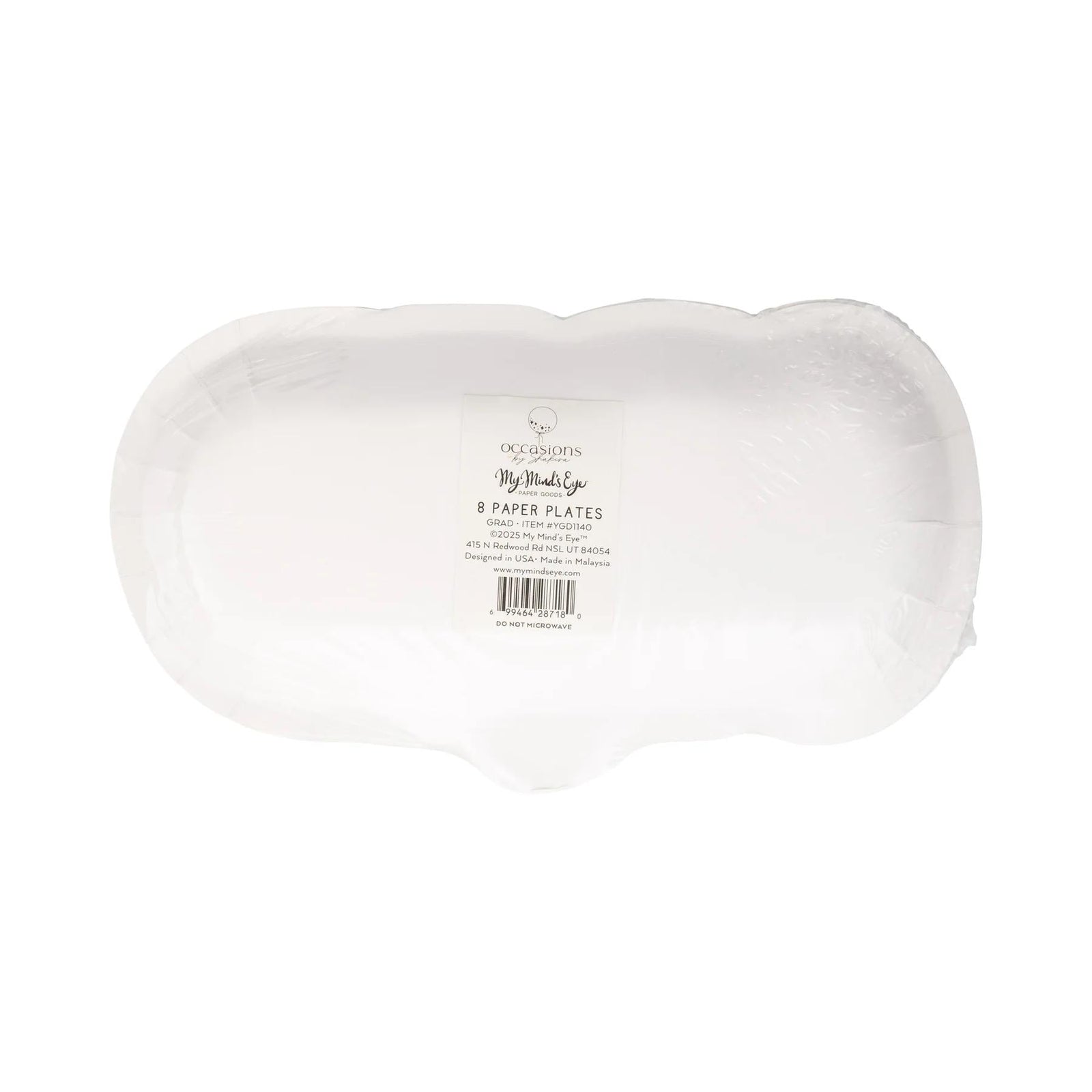 Colorful GRAD Shaped Plates 8ct - Stesha Party