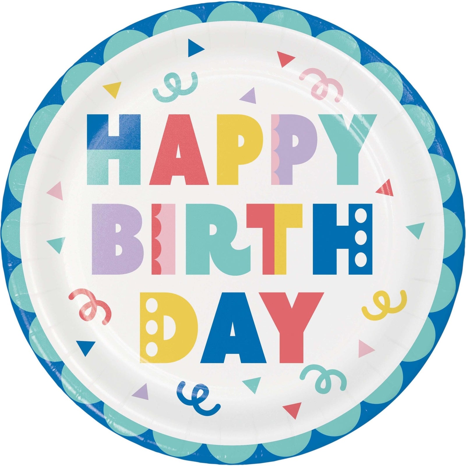Colorful Happy Birthday Paper Plates - Stesha Party