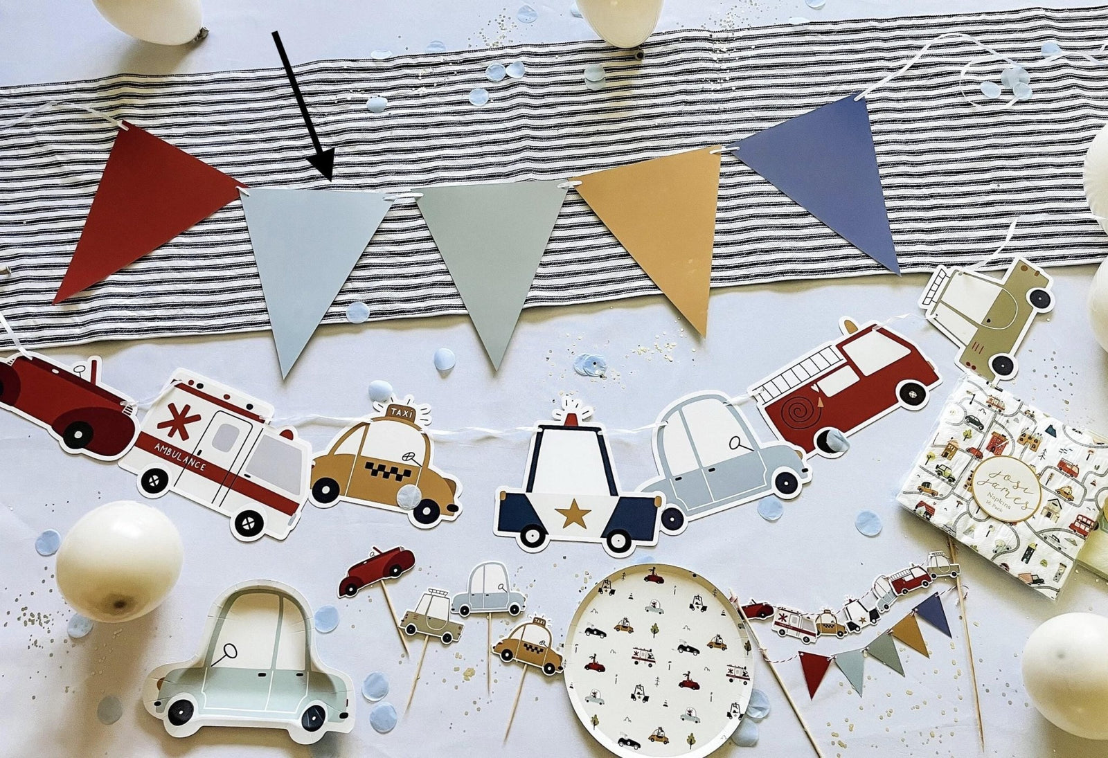 Colorful Paper Pennant Banner 8ft - Stesha Party