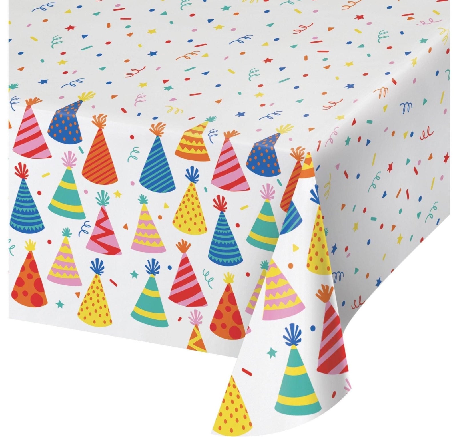 Colorful Party Hats Tablecloth - Stesha Party