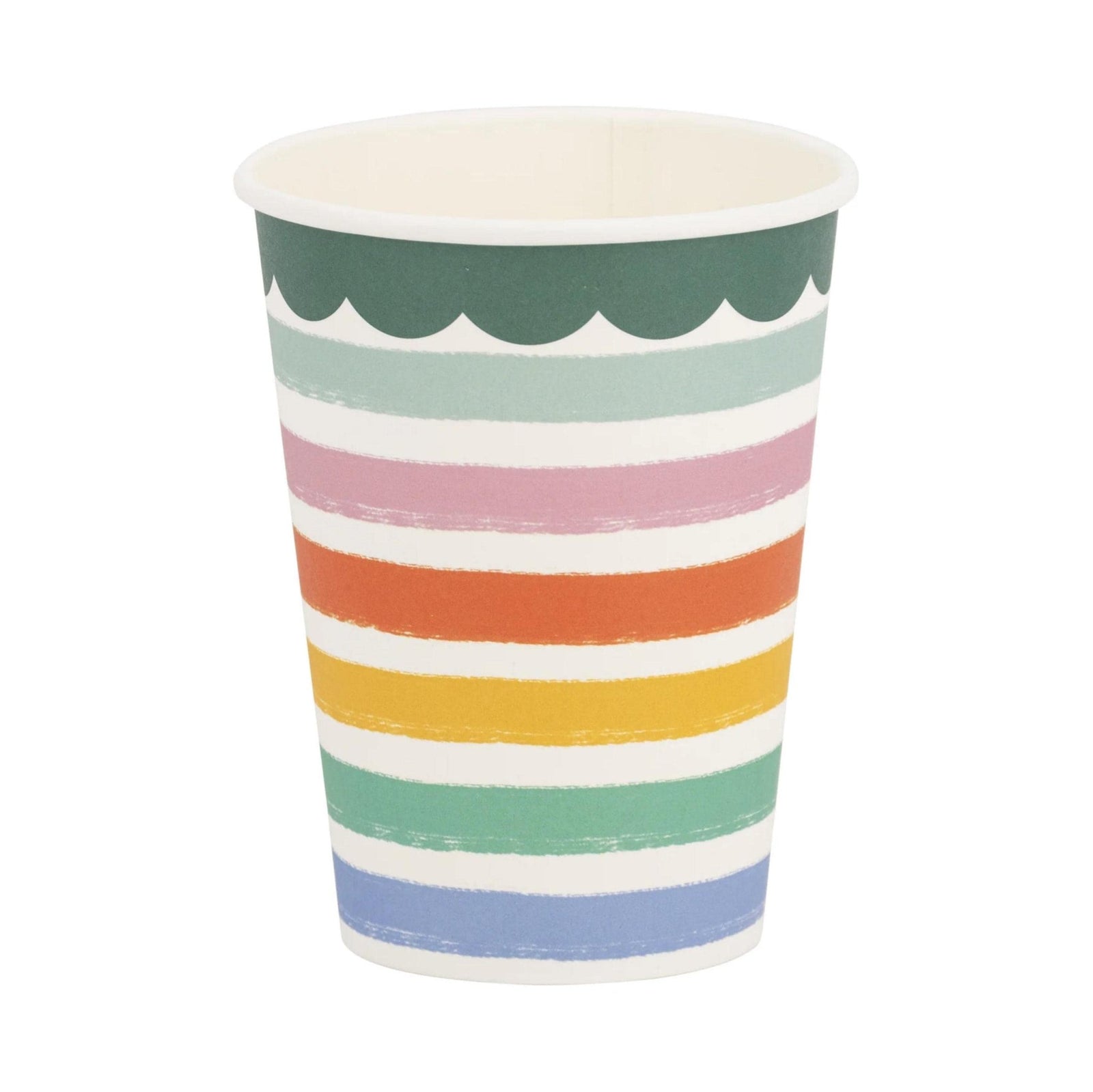 Colorful Striped Paper Cups 12oz, 8ct - Stesha Party
