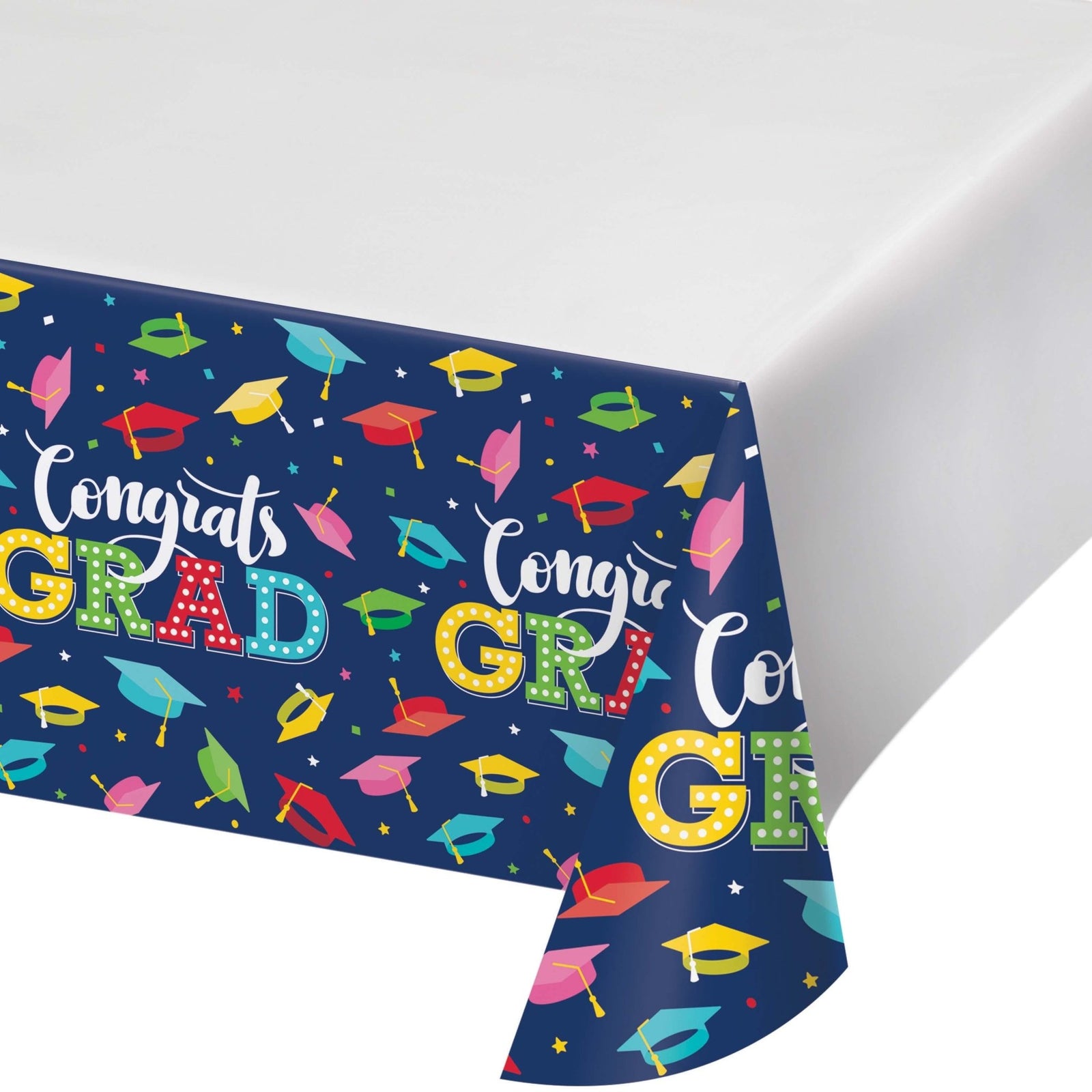 Congrats Grad Paper Tablecloth 54" x 96" - Stesha Party