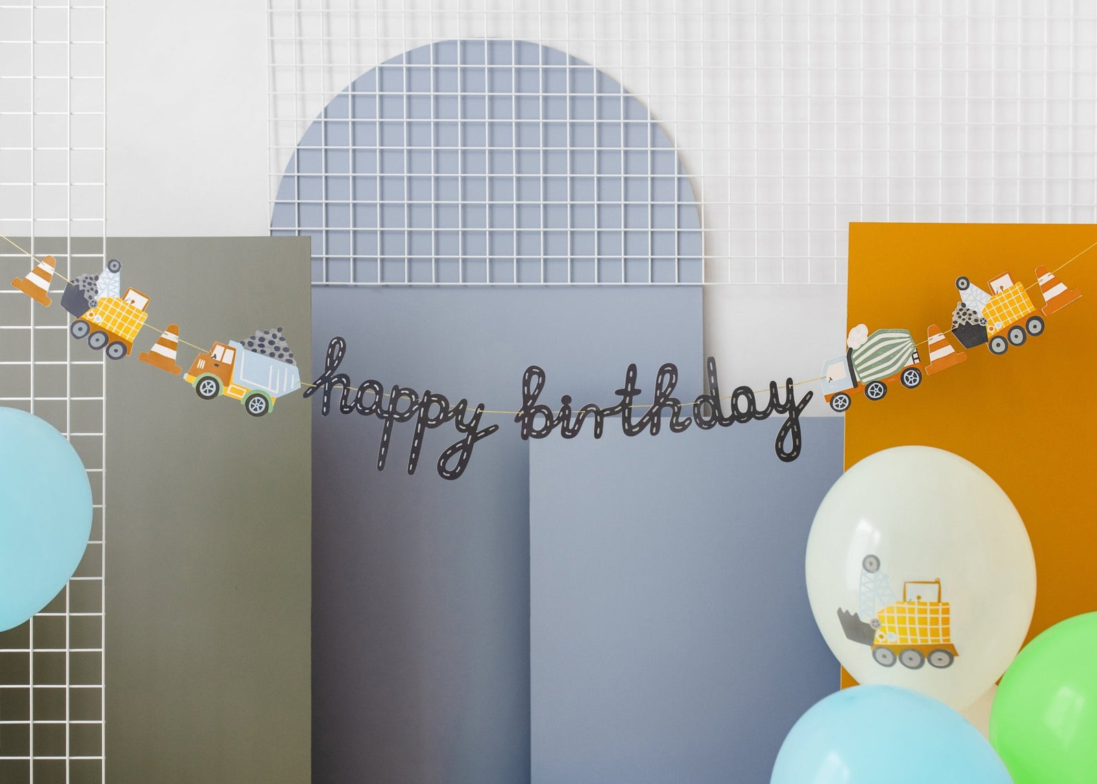 Construction Birthday Banner - Stesha Party