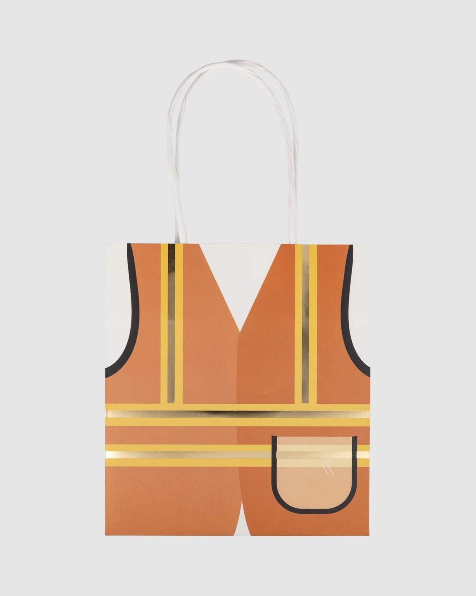 Construction Vest Handled Paper Favor Bags 6ct - Stesha Party