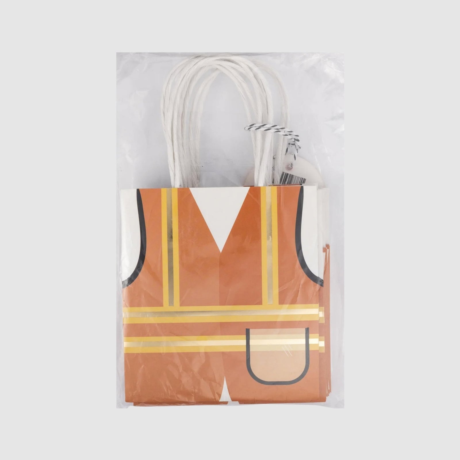 Construction Vest Handled Paper Favor Bags 6ct - Stesha Party