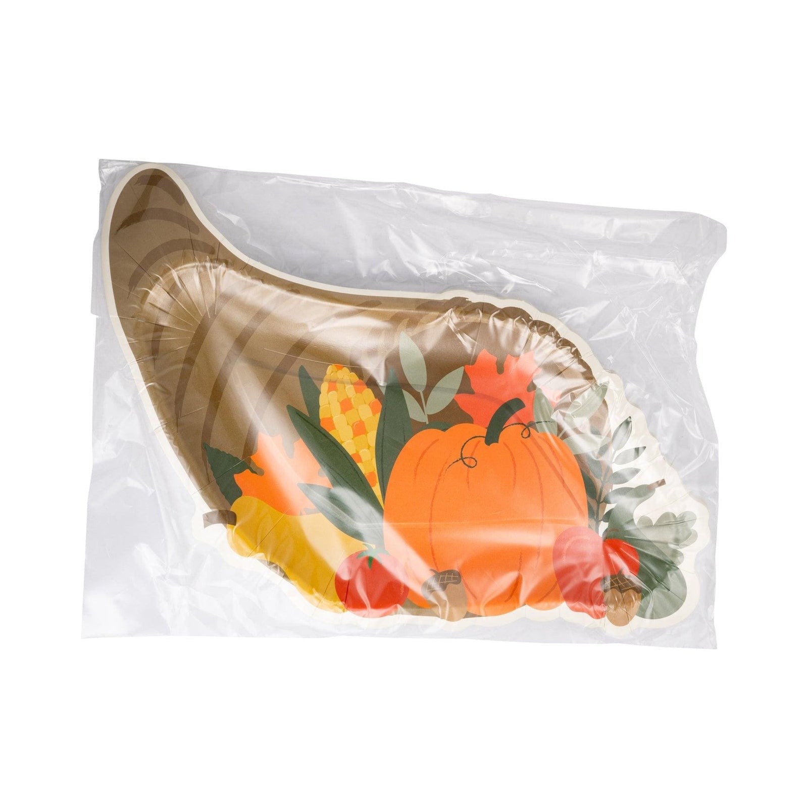 Cornucopia Shaped Paper Plates 8ct - Stesha Party