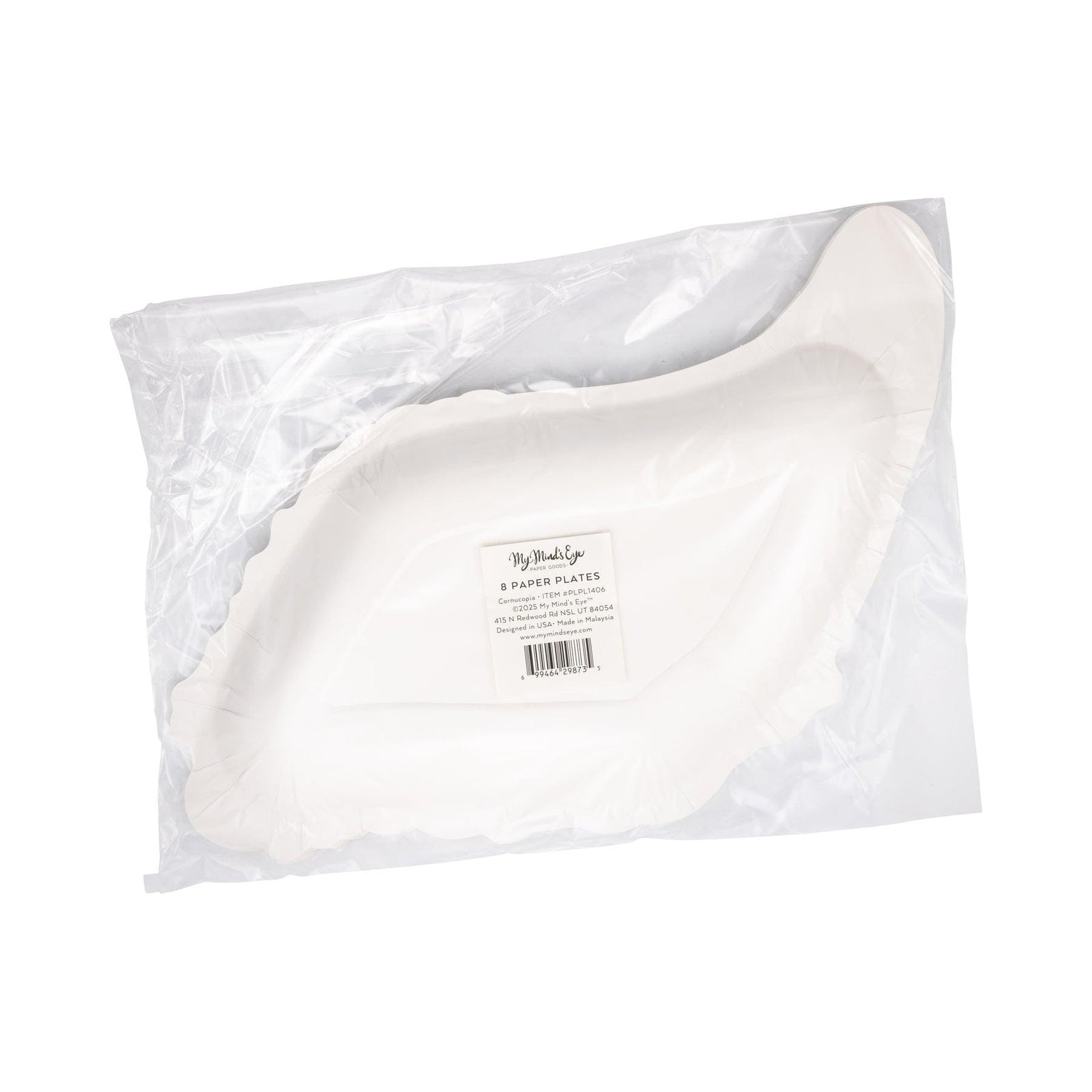 Cornucopia Shaped Paper Plates 8ct - Stesha Party