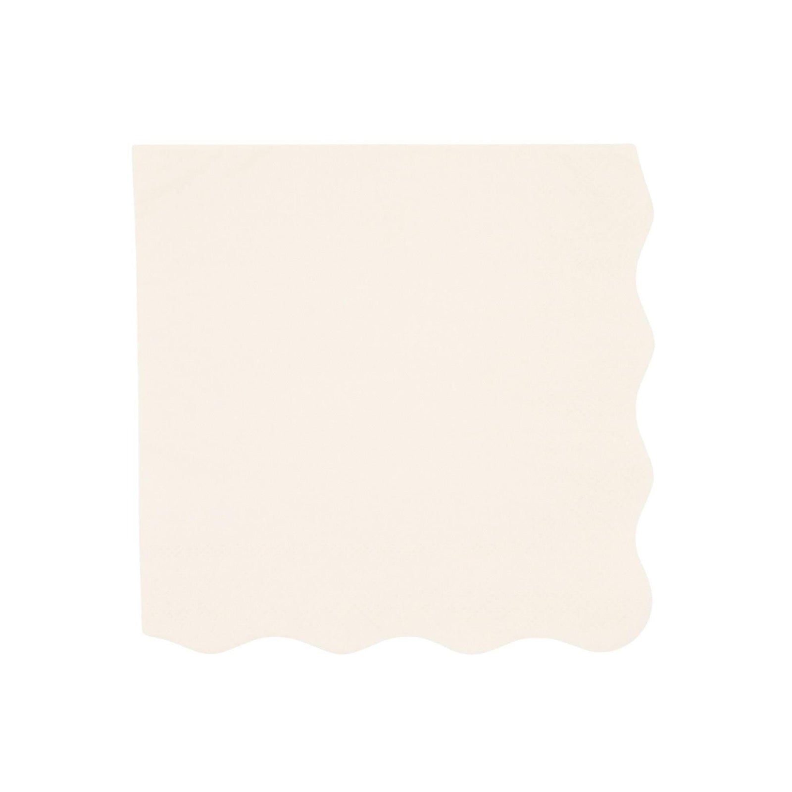 Cream Scalloped Luncheon Napkins 20ct - Stesha Party