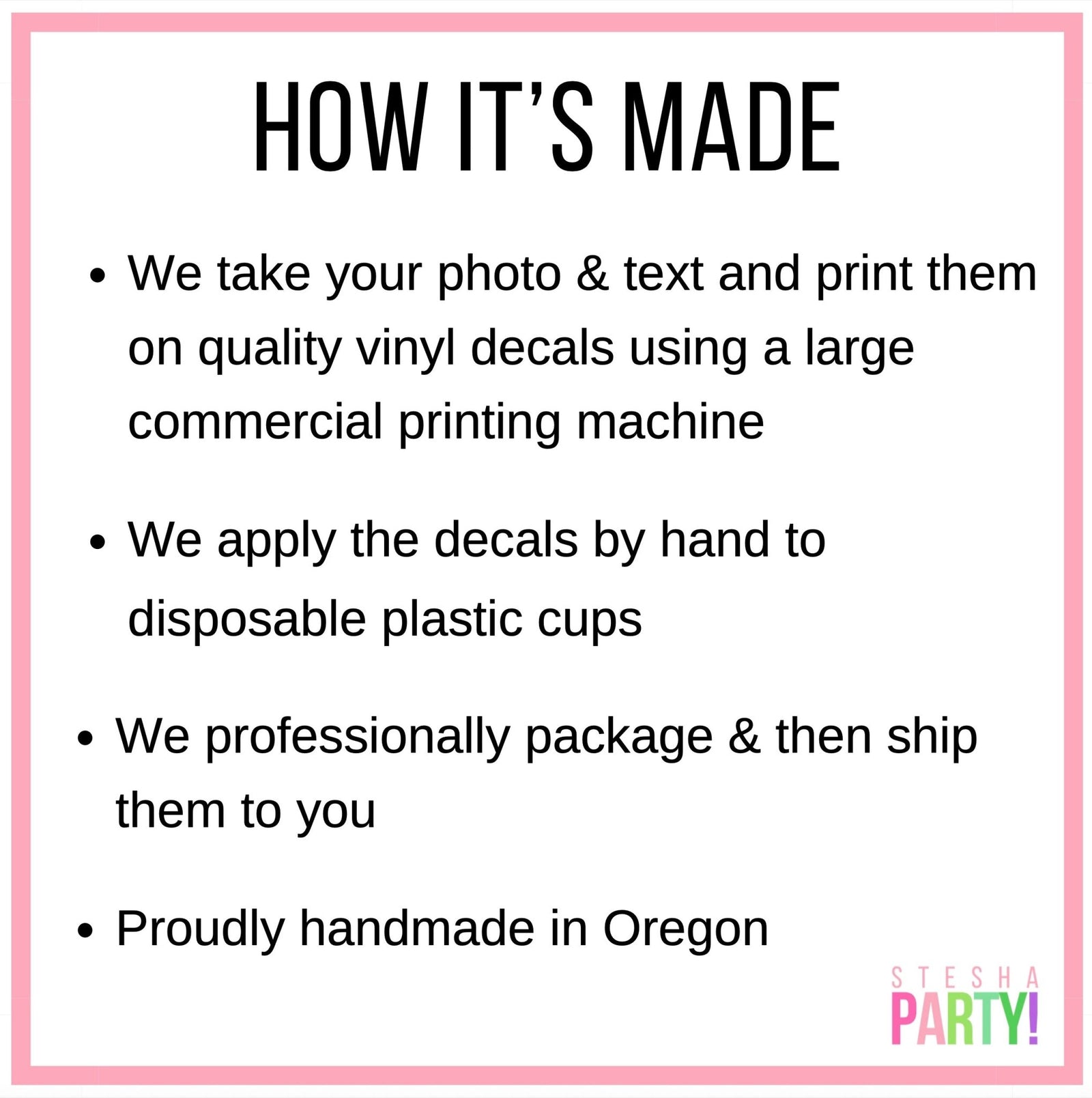 Custom Photo Cups 16oz - Stesha Party