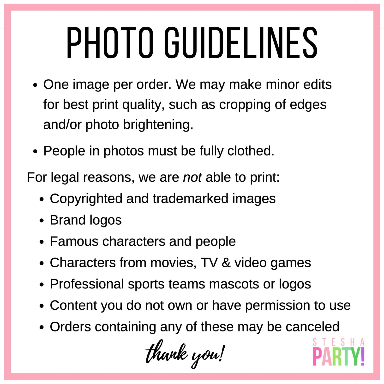 Custom Photo Cups 16oz - Stesha Party