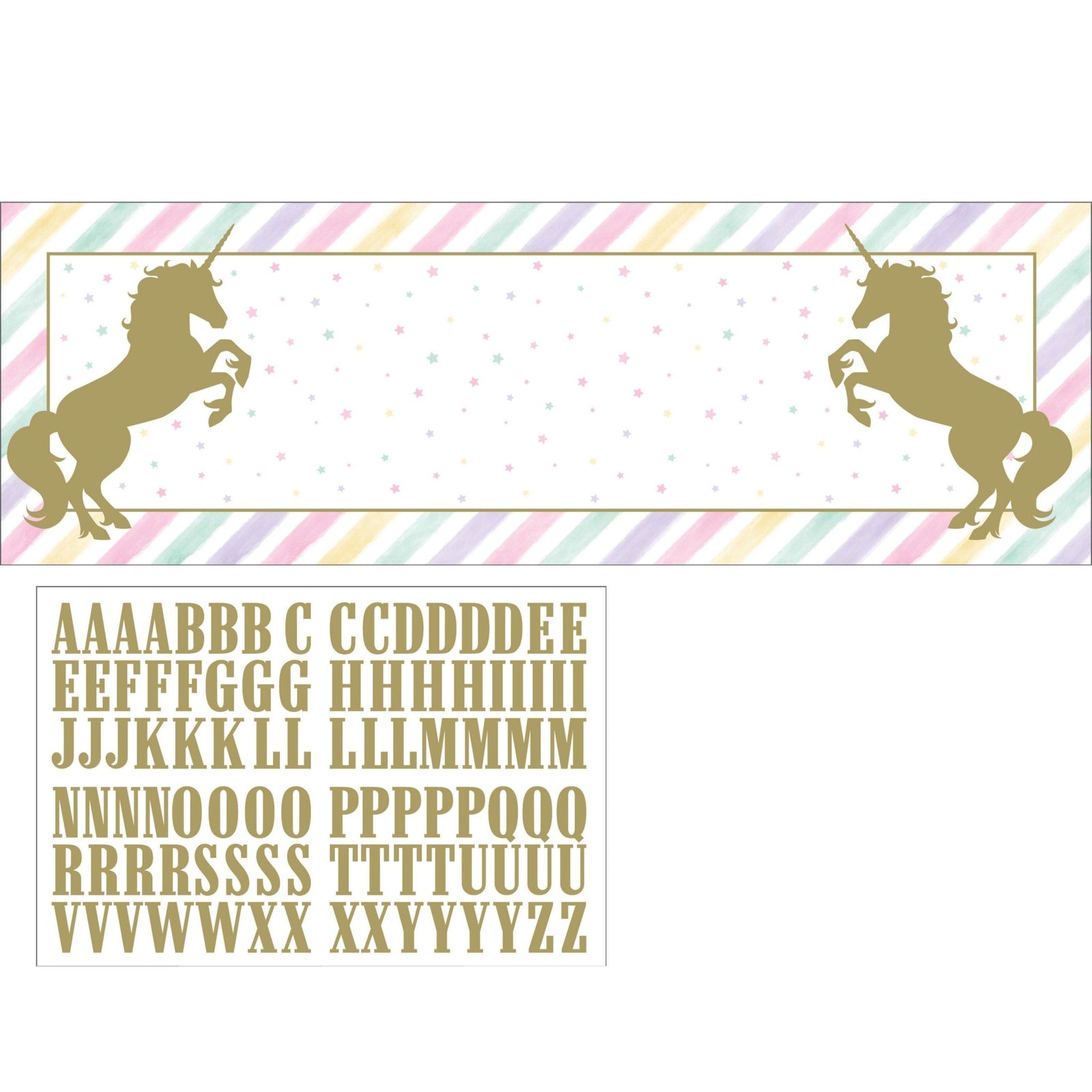Customizable Unicorn Party Banner - Stesha Party