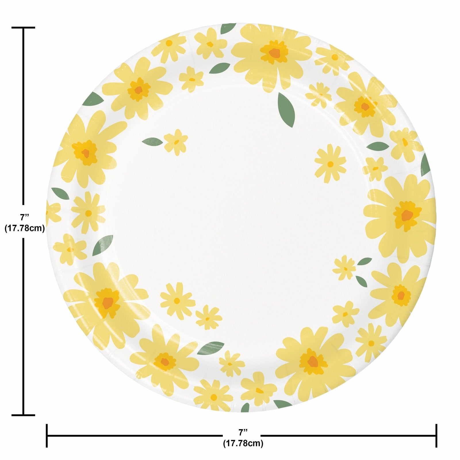 Daisy Cake Plates 8ct - Stesha Party