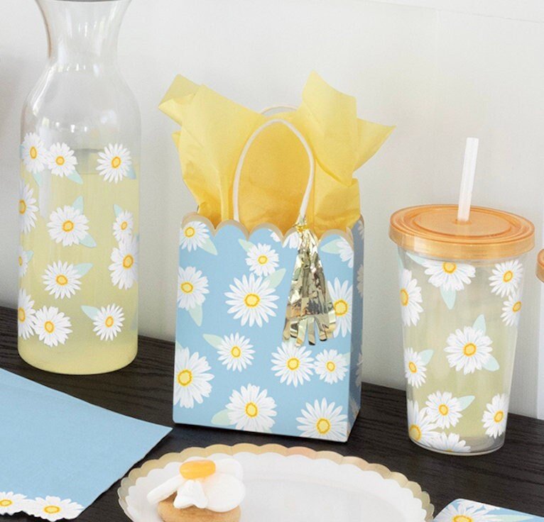 Daisy Gift Bags 3ct - Stesha Party