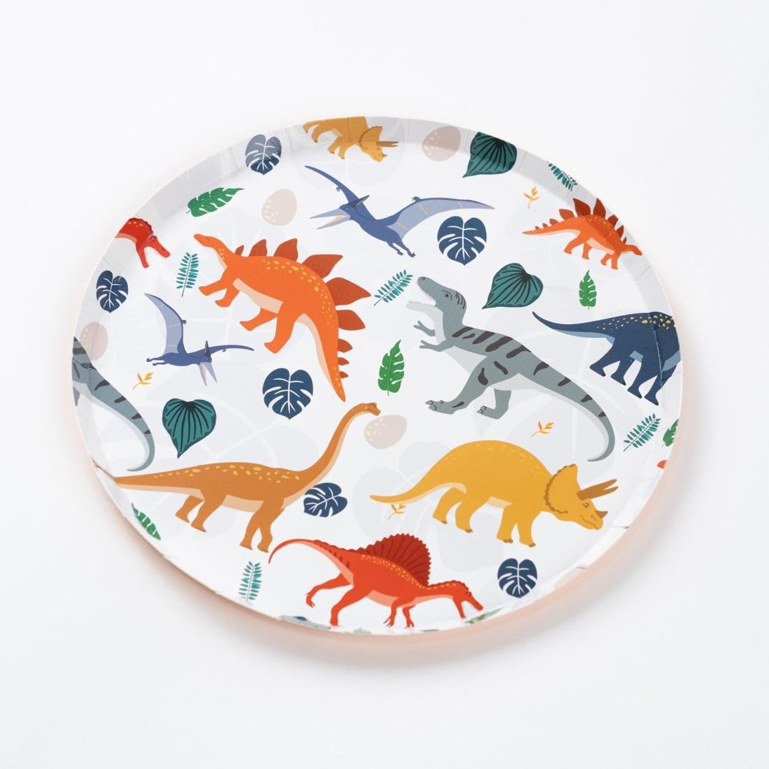 Dinosaur Cake Plates 8ct - Stesha Party