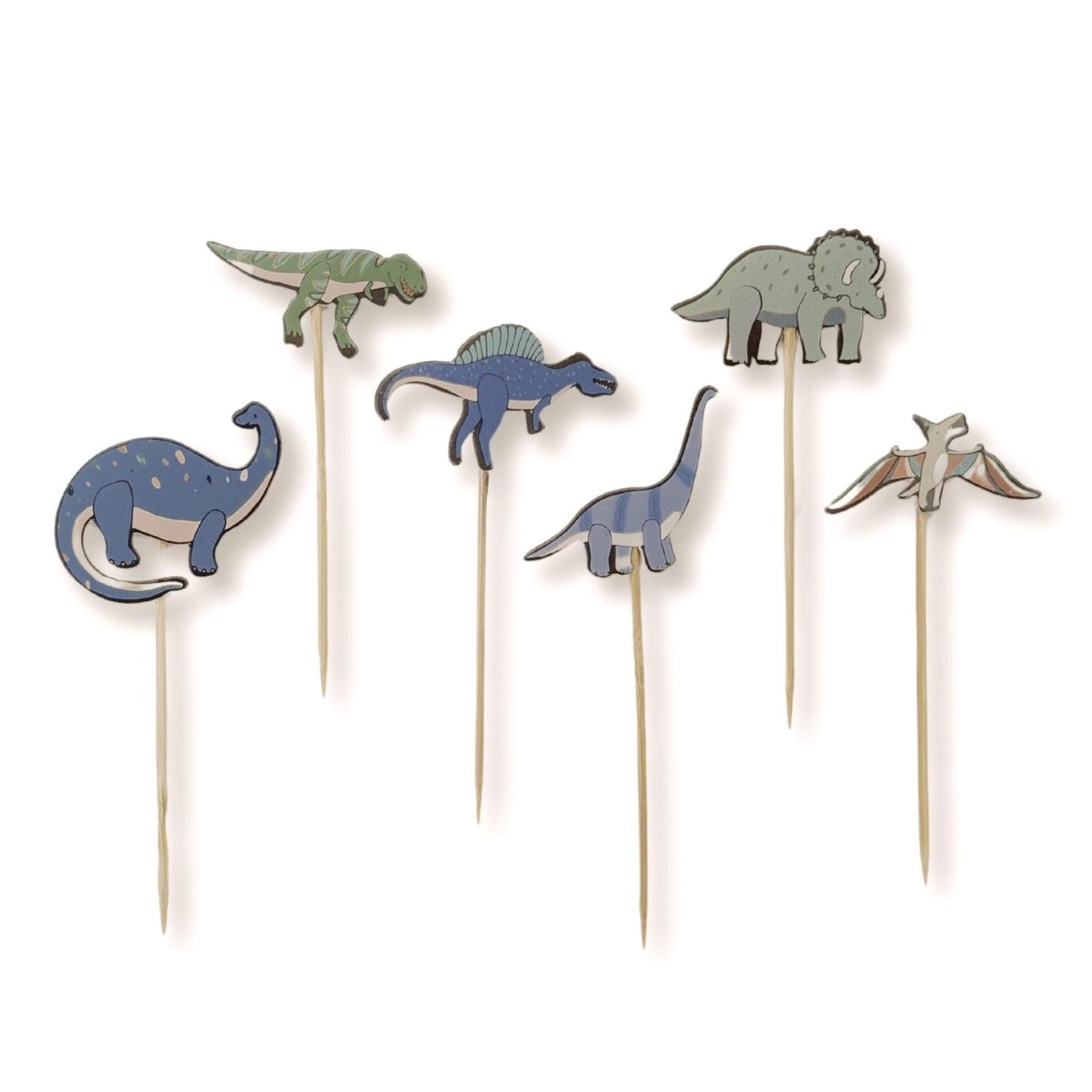 Dinosaur Cupcake Toppers 12ct - Stesha Party