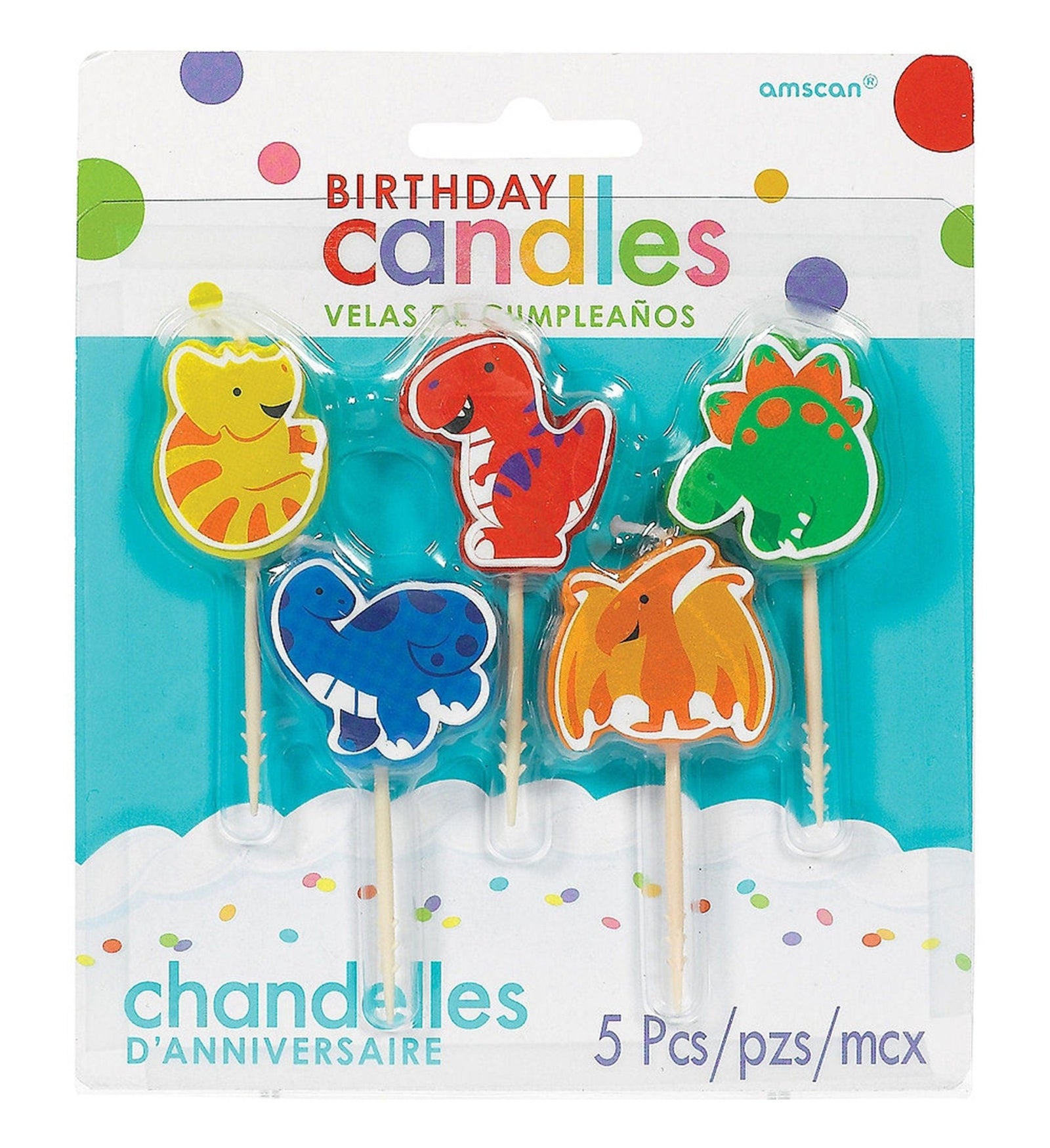 Dinosaur Party Pick Candles - Stesha Party