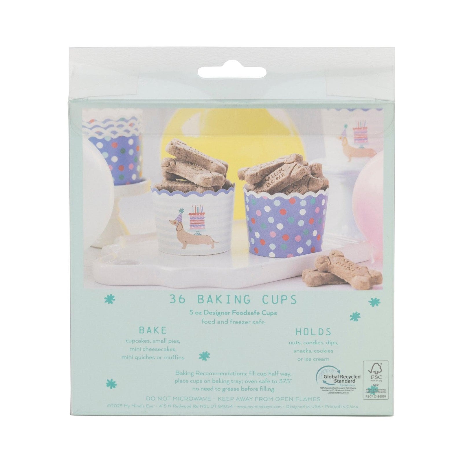 Dog Birthday Baking Cups 36ct - Stesha Party