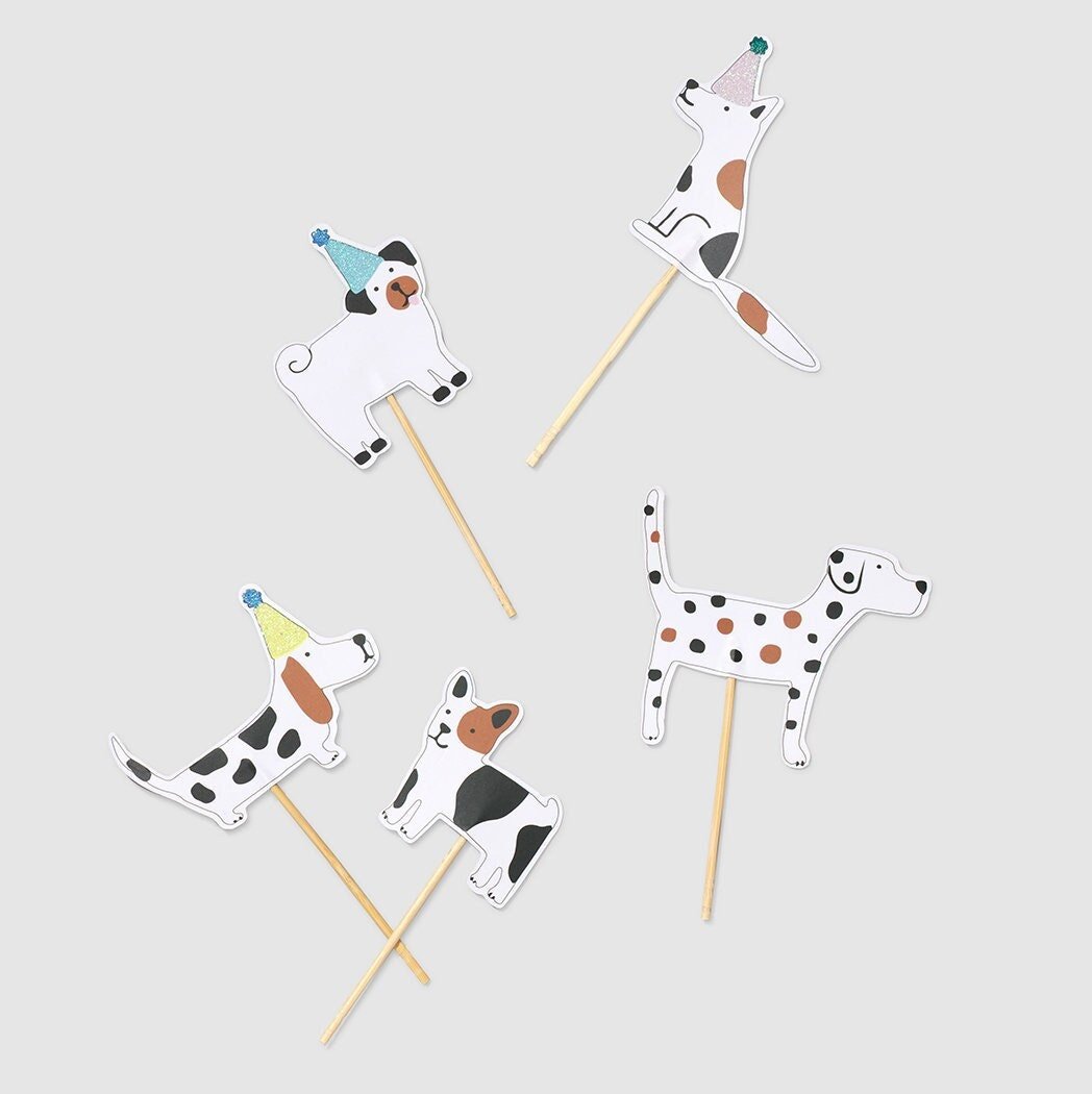 Dog Cupcake Toppers - Stesha Party