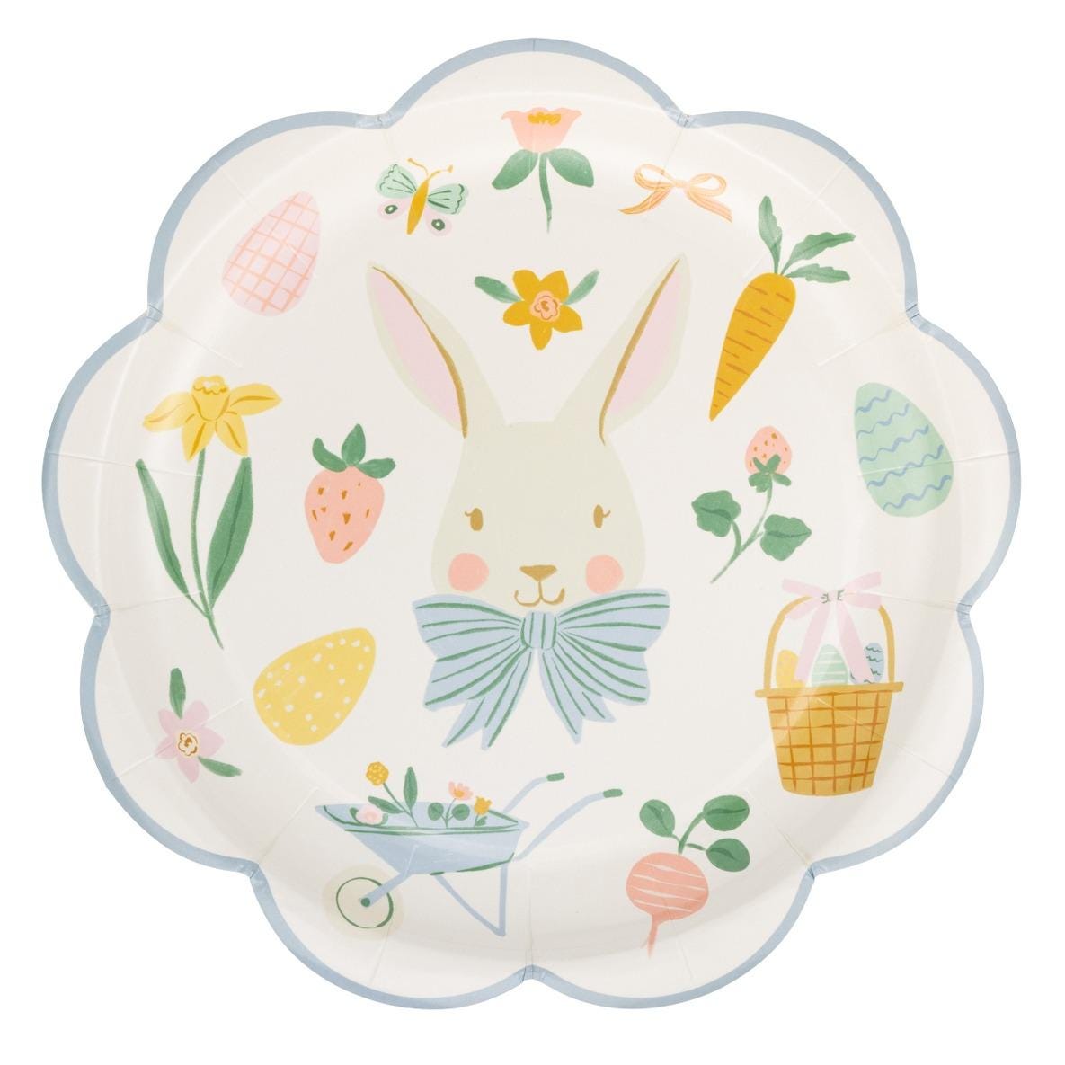 Easter Bunny Garden Plates 8ct - Stesha Party