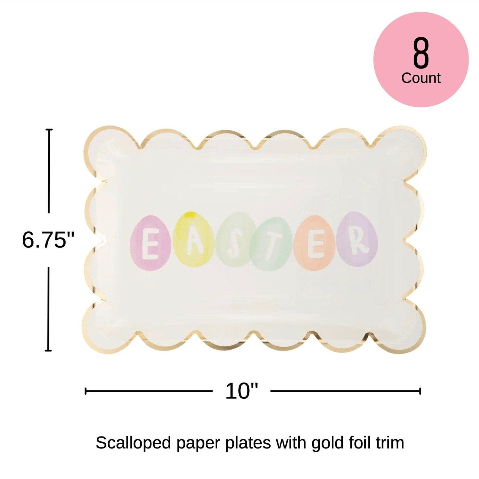 Easter Rectangle Paper Plates - Stesha Party