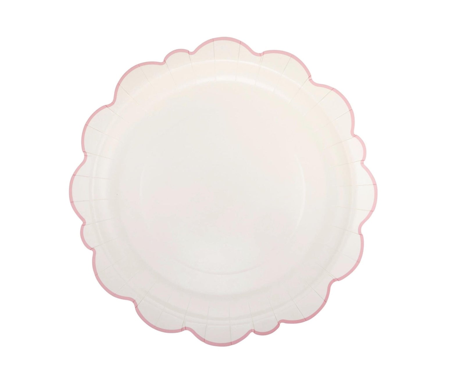 Elegant Pink & White 12" Charger Plates 8ct - Stesha Party