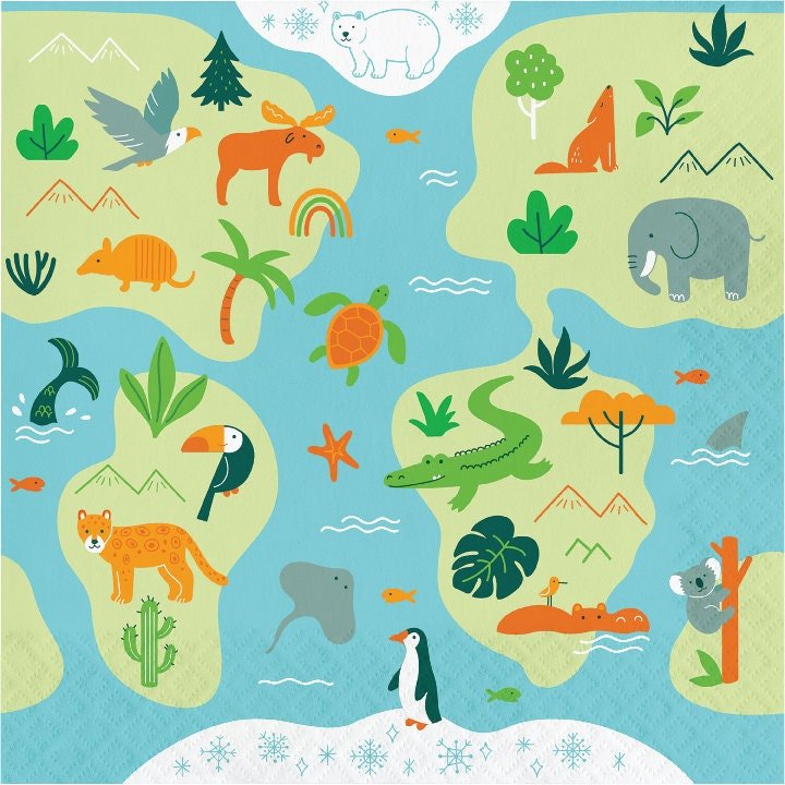 Explorer Party Napkins - Stesha Party