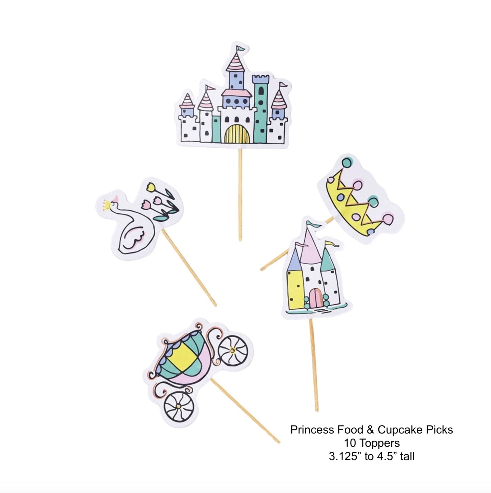 Fairytale Princess Cupcake Toppers - Stesha Party