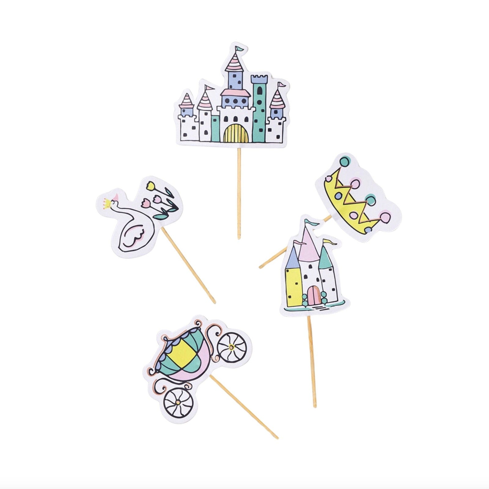 Fairytale Princess Cupcake Toppers - Stesha Party